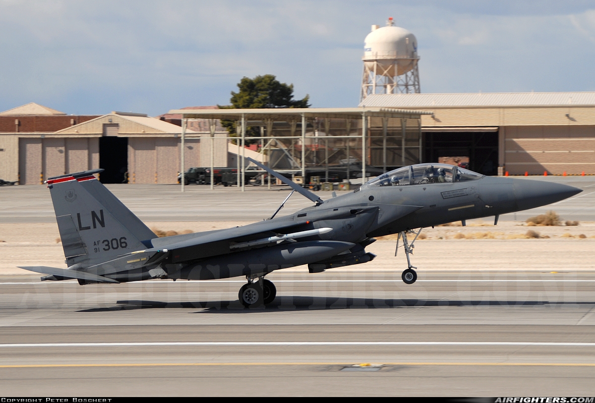 USA - Air Force McDonnell Douglas F-15E Strike Eagle 91-0306 at Las Vegas - Nellis AFB (LSV / KLSV), USA