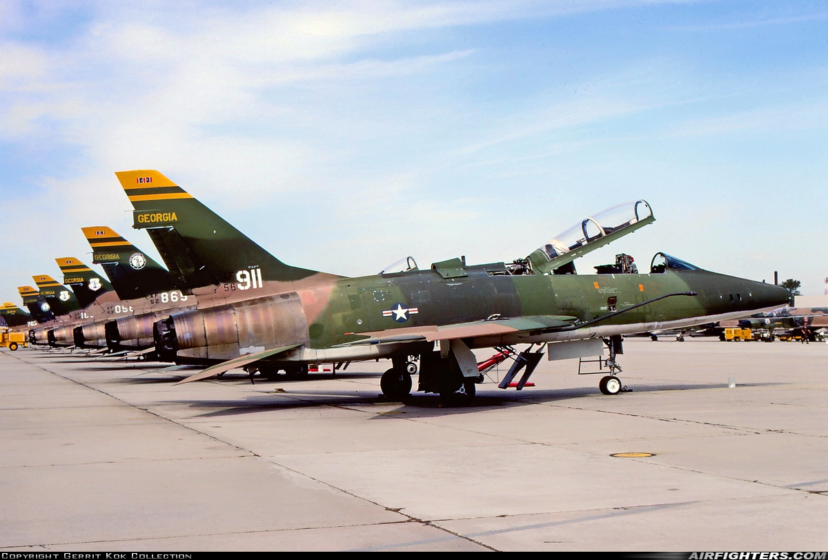 USA - Air Force North American F-100F Super Sabre 56-3911 at Marietta - Dobbins ARB (Atlanta NAS) (MGE / KMGE), USA