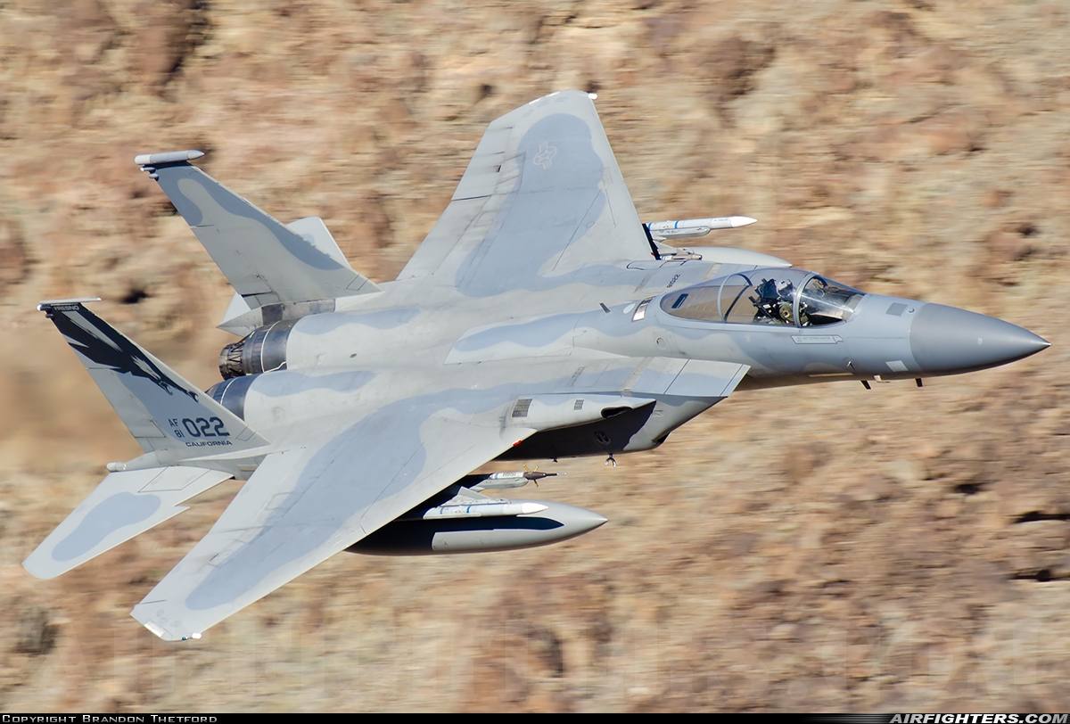 USA - Air Force McDonnell Douglas F-15C Eagle 81-0022 at Off-Airport - Rainbow Canyon area, USA