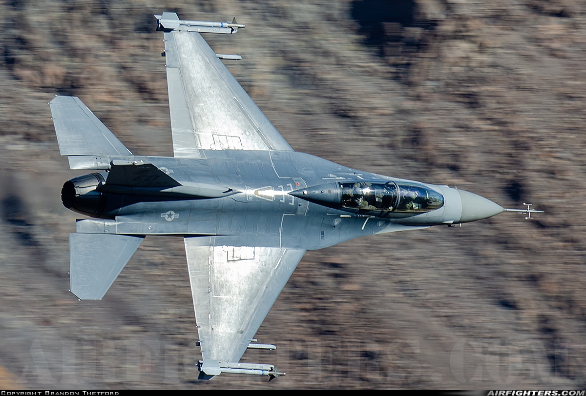 USA - Air Force General Dynamics F-16D Fighting Falcon 87-0377 at Off-Airport - Rainbow Canyon area, USA