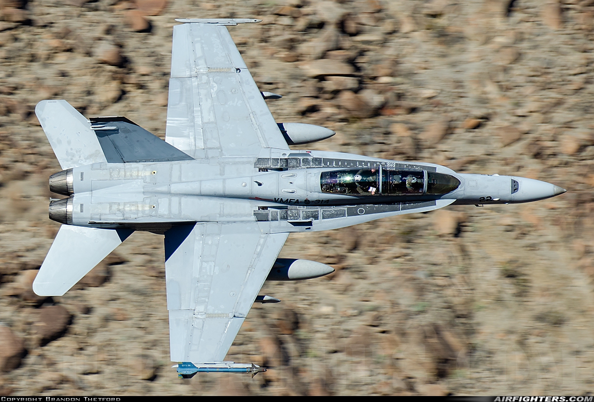 USA - Marines McDonnell Douglas F/A-18D Hornet 163991 at Off-Airport - Rainbow Canyon area, USA