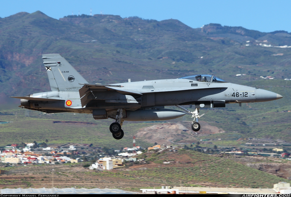 Spain - Air Force McDonnell Douglas F/A-18A+ Hornet C.15-84 at Gran Canaria (- Las Palmas / Gando) (LPA / GCLP), Spain
