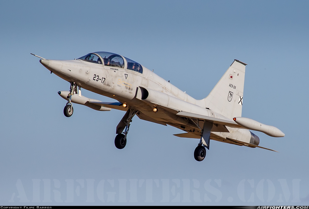 Spain - Air Force Northrop SF-5M Freedom Fighter AE.9-28 at Badajoz - Talavera la Real (BJZ / LEBZ), Spain