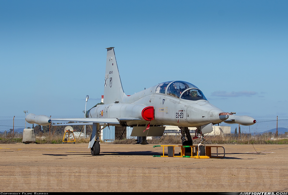Spain - Air Force Northrop SF-5M Freedom Fighter AE.9-01 at Badajoz - Talavera la Real (BJZ / LEBZ), Spain