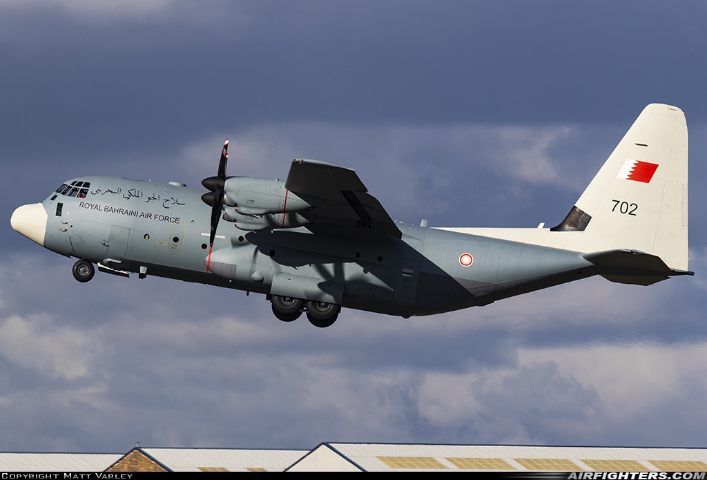 Bahrain - Air Force Lockheed Martin Hercules C5 (C-130J / L-382) 702 at Cambridge - Teversham (CBG / EGSC), UK
