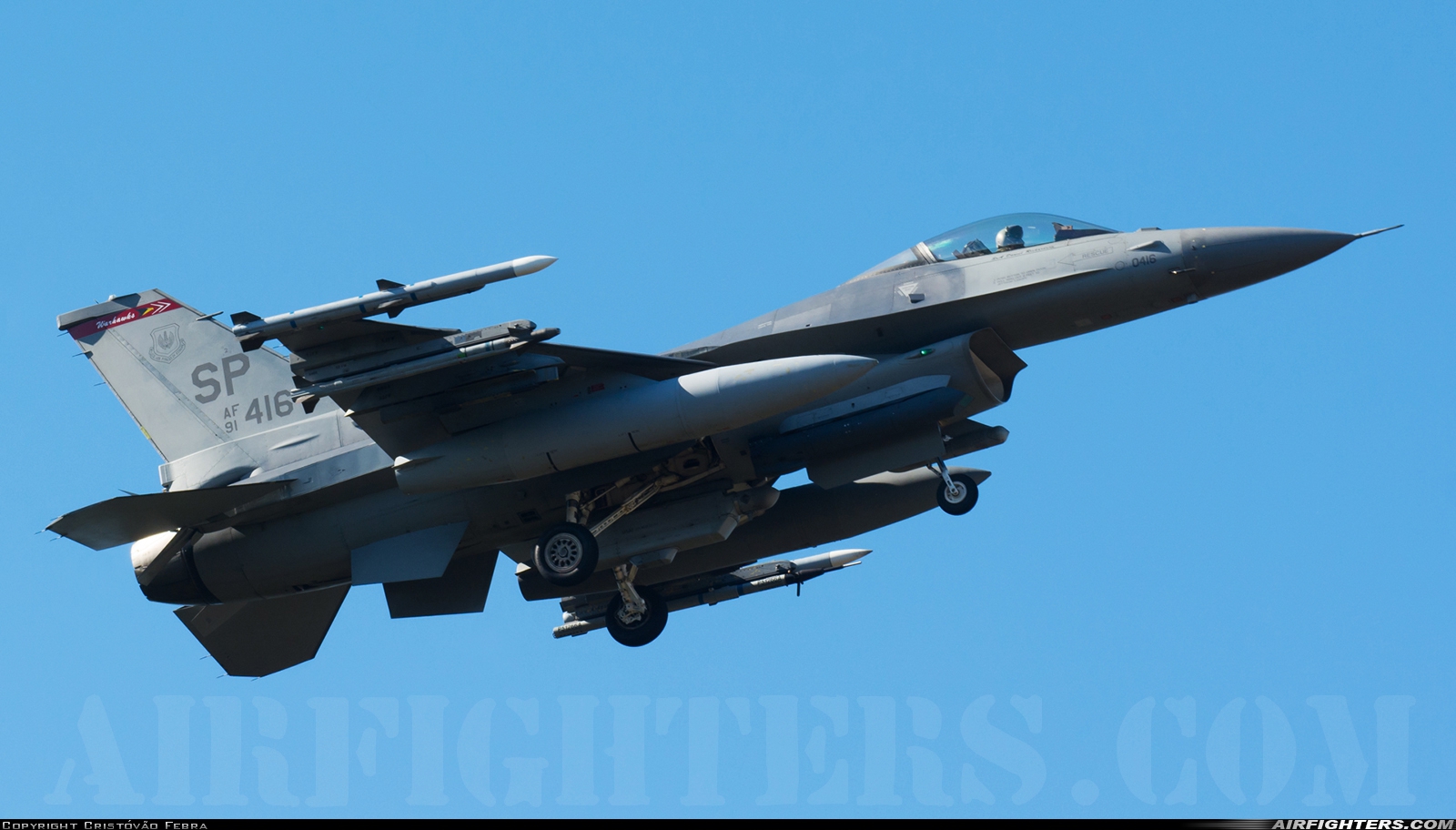 USA - Air Force General Dynamics F-16C Fighting Falcon 91-0416 at Monte Real (BA5) (LPMR), Portugal