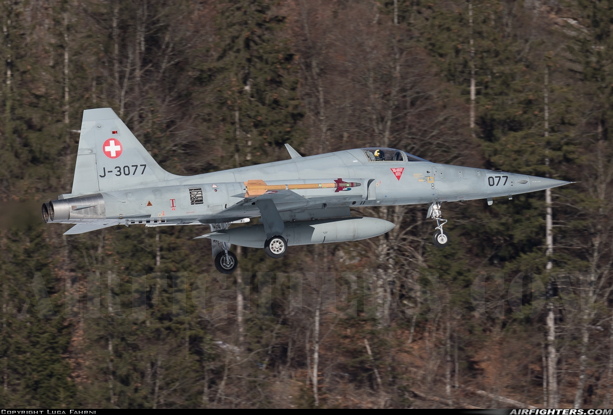 Switzerland - Air Force Northrop F-5E Tiger II J-3077 at Meiringen (LSMM), Switzerland