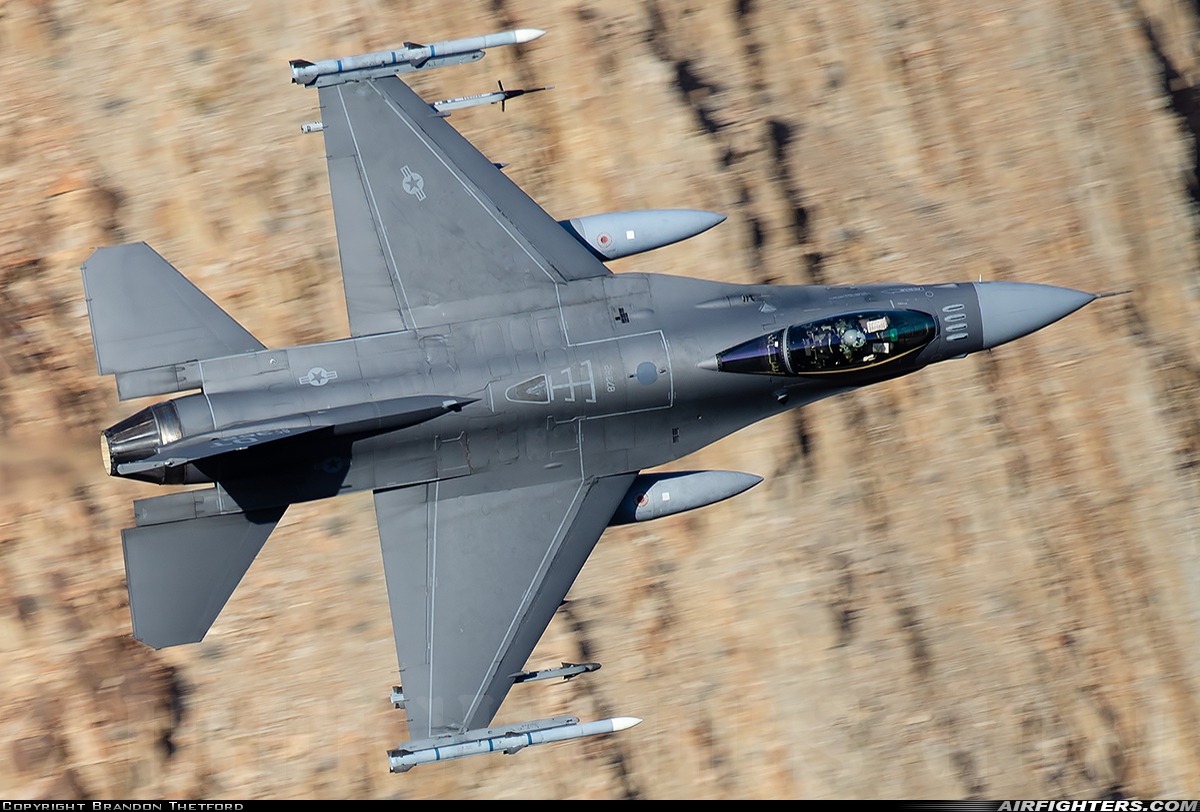 USA - Air Force General Dynamics F-16C Fighting Falcon 87-0362 at Off-Airport - Rainbow Canyon area, USA
