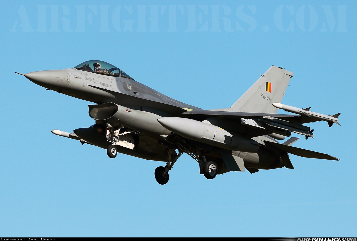 Belgium - Air Force General Dynamics F-16AM Fighting Falcon FA-84 at Kleine Brogel (EBBL), Belgium