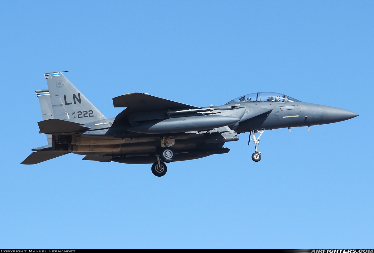 USA - Air Force McDonnell Douglas F-15E Strike Eagle 97-0222 at Albacete (- Los Llanos) (LEAB), Spain