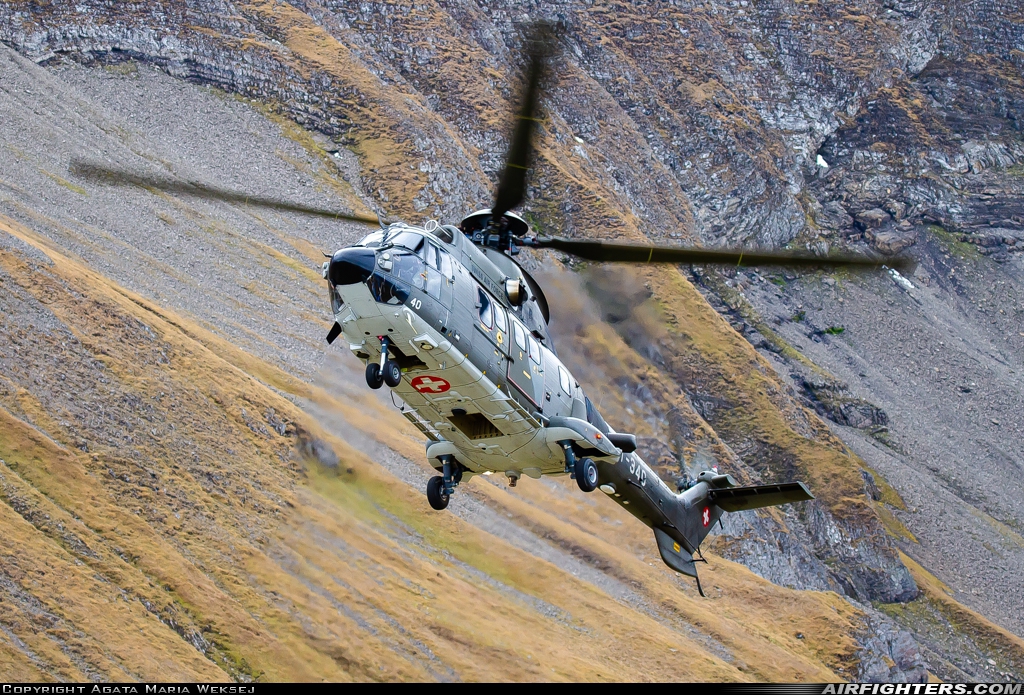 Switzerland - Air Force Aerospatiale AS-532UL Cougar T-340 at Off-Airport - Axalp, Switzerland