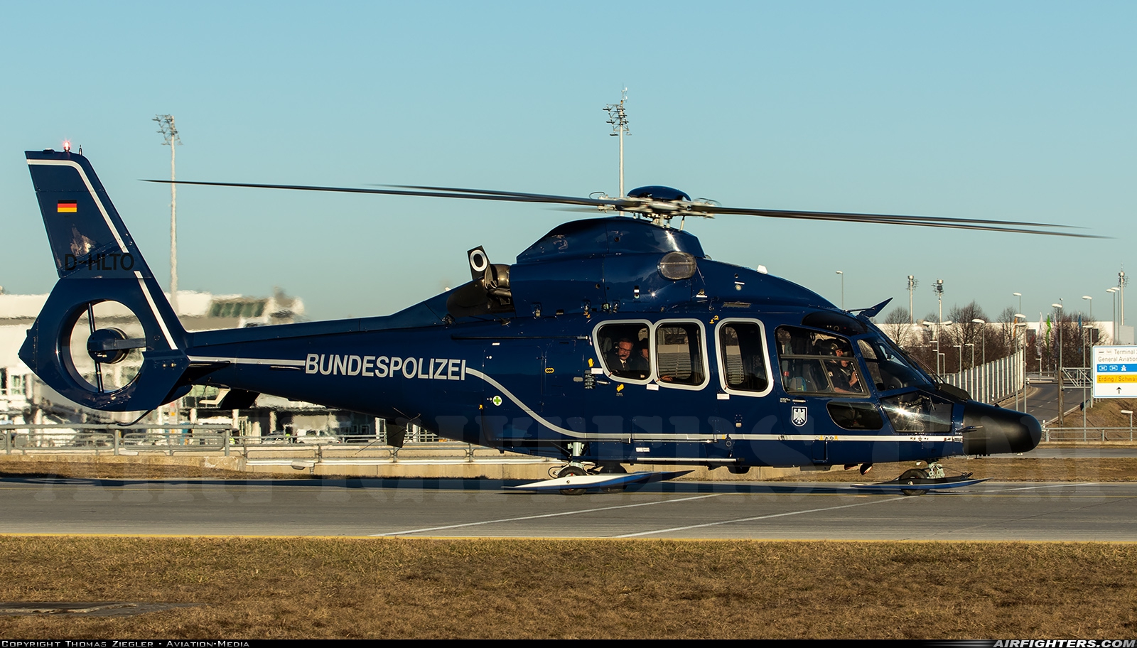 Germany - Bundespolizei Eurocopter EC-155B1 D-HLTO at Munich (- Franz Josef Strauss) (MUC / EDDM), Germany