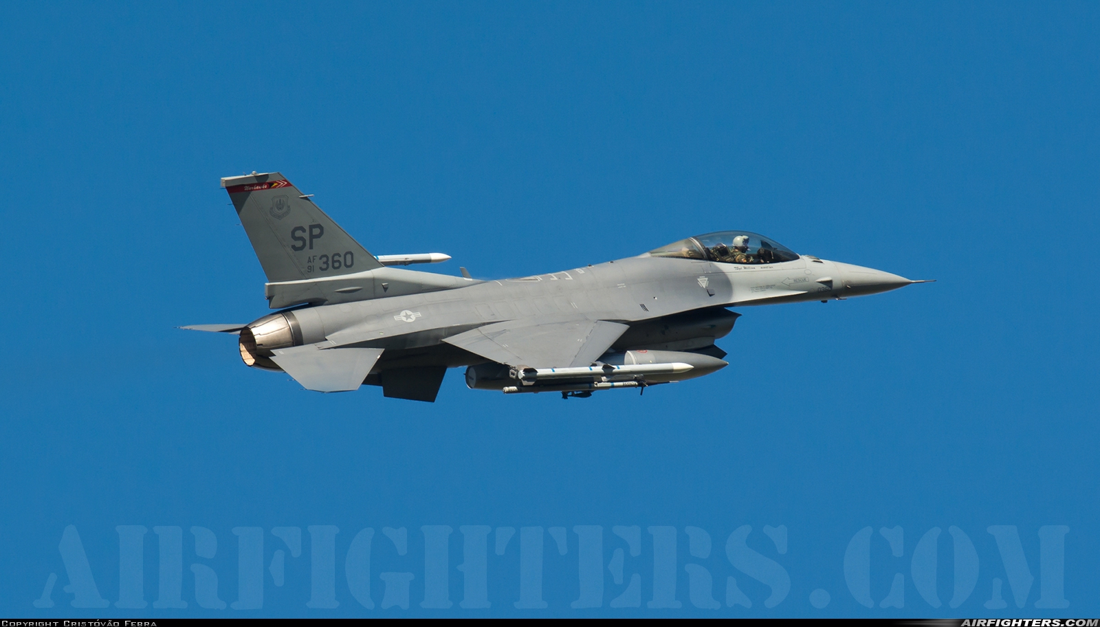 USA - Air Force General Dynamics F-16C Fighting Falcon 91-0360 at Monte Real (BA5) (LPMR), Portugal