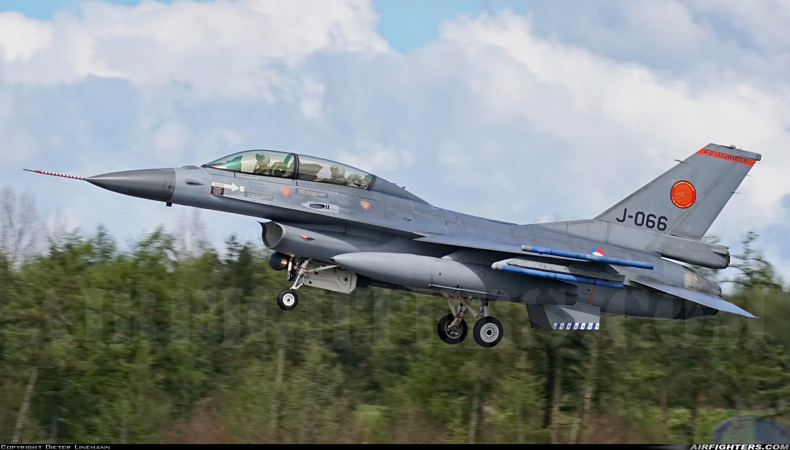 Netherlands - Air Force General Dynamics F-16BM Fighting Falcon J-066 at Wittmundhafen (Wittmund) (ETNT), Germany