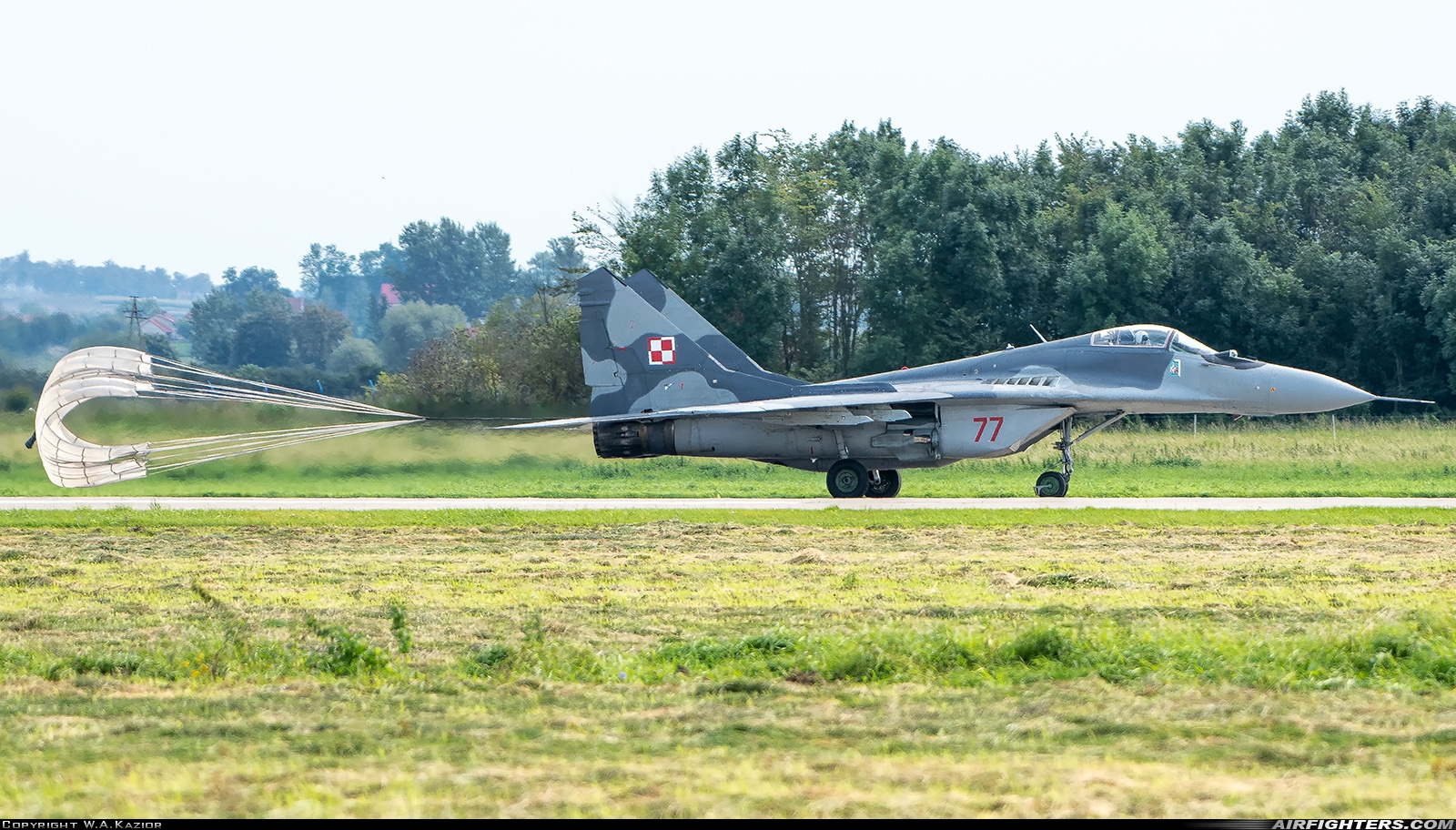 Poland - Air Force Mikoyan-Gurevich MiG-29A (9.12A) 77 at Malbork (EPMB), Poland