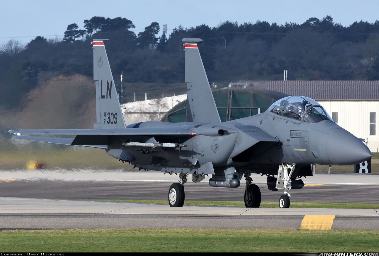 USA - Air Force McDonnell Douglas F-15E Strike Eagle 91-0309 at Lakenheath (LKZ / EGUL), UK