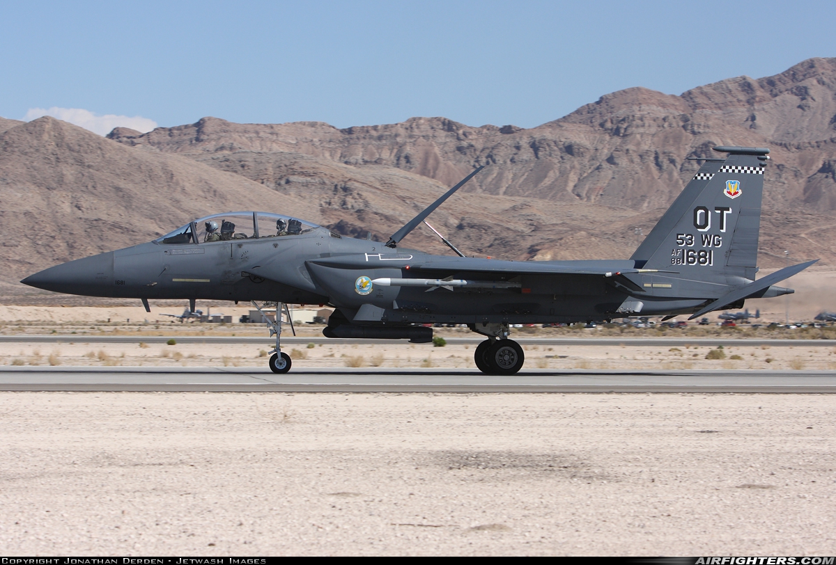 USA - Air Force McDonnell Douglas F-15E Strike Eagle 88-1681 at Las Vegas - Nellis AFB (LSV / KLSV), USA