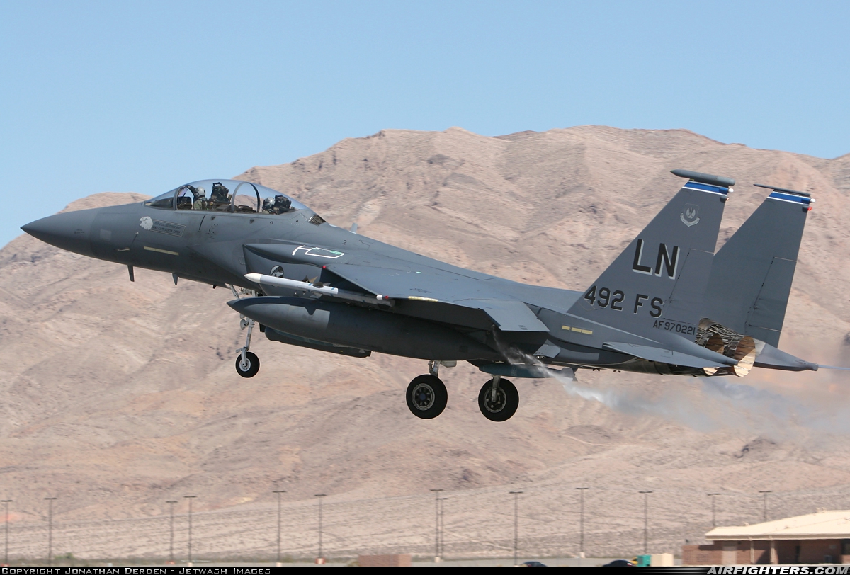 USA - Air Force McDonnell Douglas F-15E Strike Eagle 97-0221 at Las Vegas - Nellis AFB (LSV / KLSV), USA