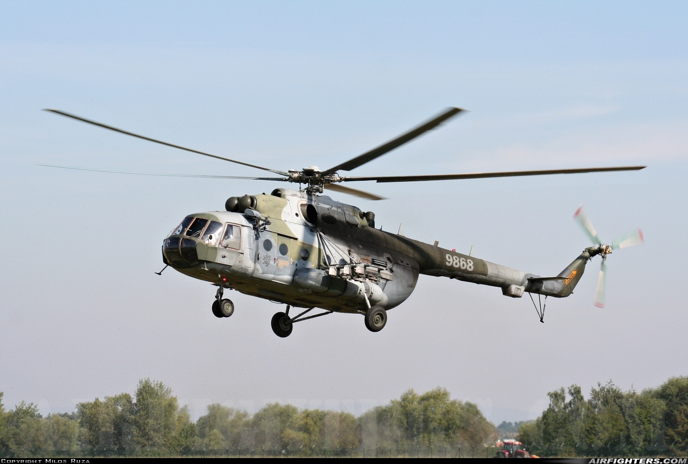 Czech Republic - Air Force Mil Mi-171Sh 9868 at Hradec Kralove (LKHK), Czech Republic