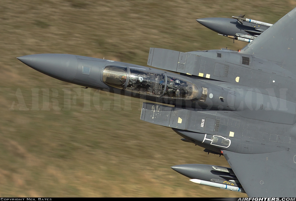 USA - Air Force McDonnell Douglas F-15E Strike Eagle 97-0221 at Off-Airport - Machynlleth Loop Area, UK