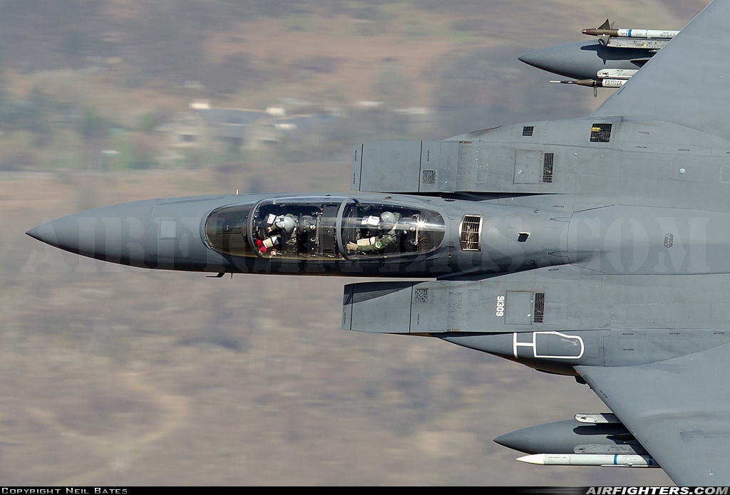 USA - Air Force McDonnell Douglas F-15E Strike Eagle 91-0309 at Off-Airport - Machynlleth Loop Area, UK