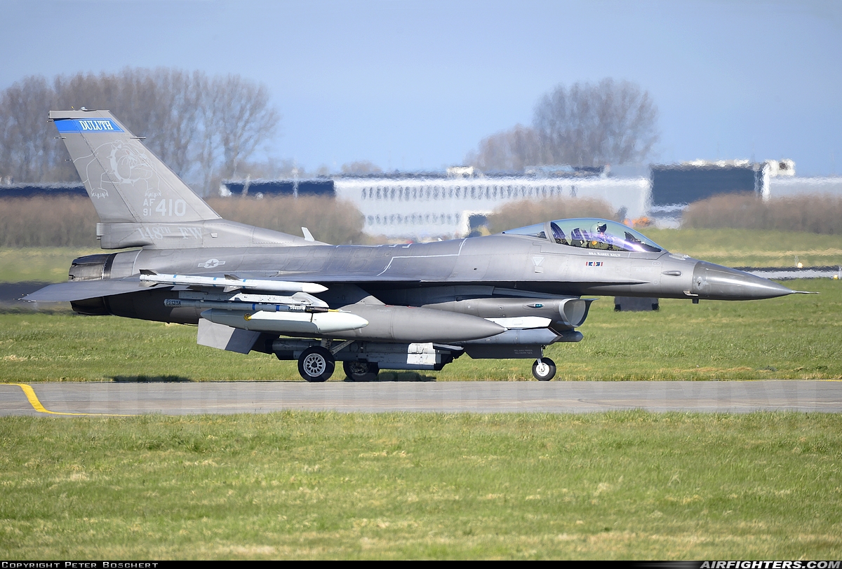 USA - Air Force General Dynamics F-16C Fighting Falcon 91-0410 at Leeuwarden (LWR / EHLW), Netherlands