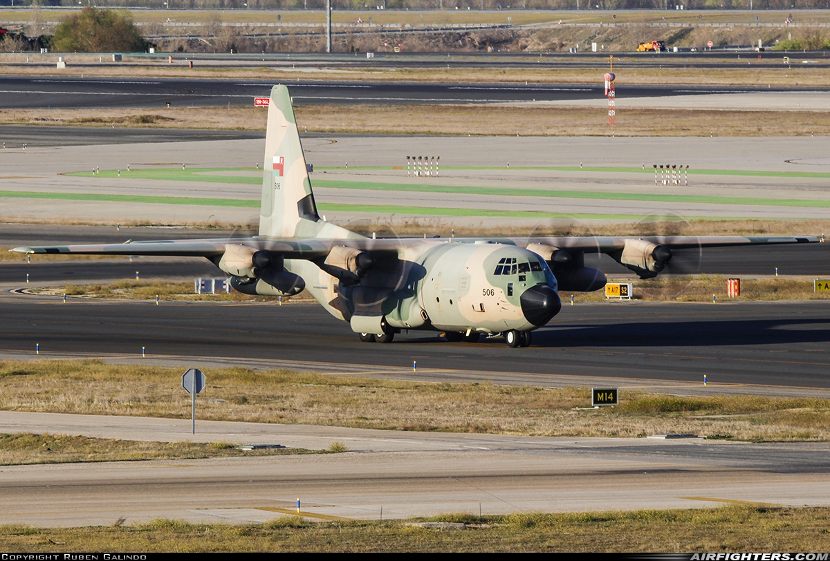 Oman - Air Force Lockheed Martin C-130J Hercules (L-382) 506 at Madrid - Barajas (MAD / LEMD), Spain