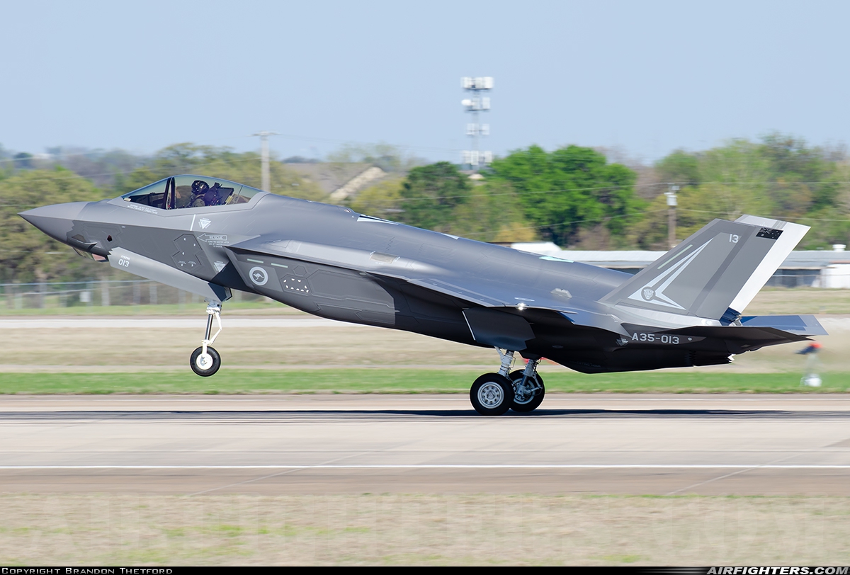Australia - Air Force Lockheed Martin F-35A Lightning II A35-013 at Fort Worth - NAS JRB / Carswell Field (AFB) (NFW / KFWH), USA