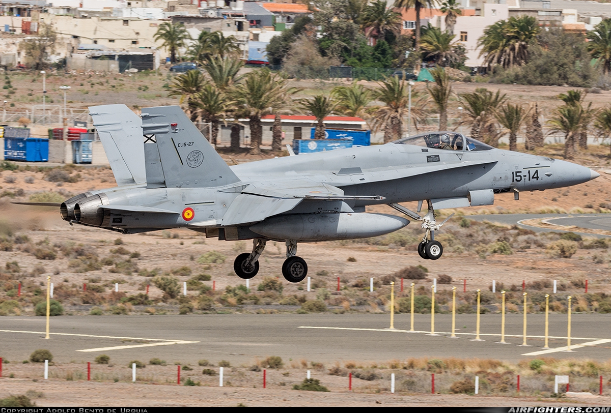 Spain - Air Force McDonnell Douglas C-15 Hornet (EF-18A+) C.15-27 at Gran Canaria (- Las Palmas / Gando) (LPA / GCLP), Spain