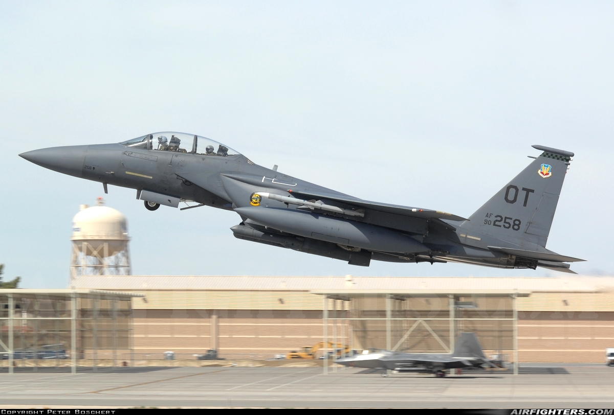 USA - Air Force McDonnell Douglas F-15E Strike Eagle 90-0258 at Las Vegas - Nellis AFB (LSV / KLSV), USA