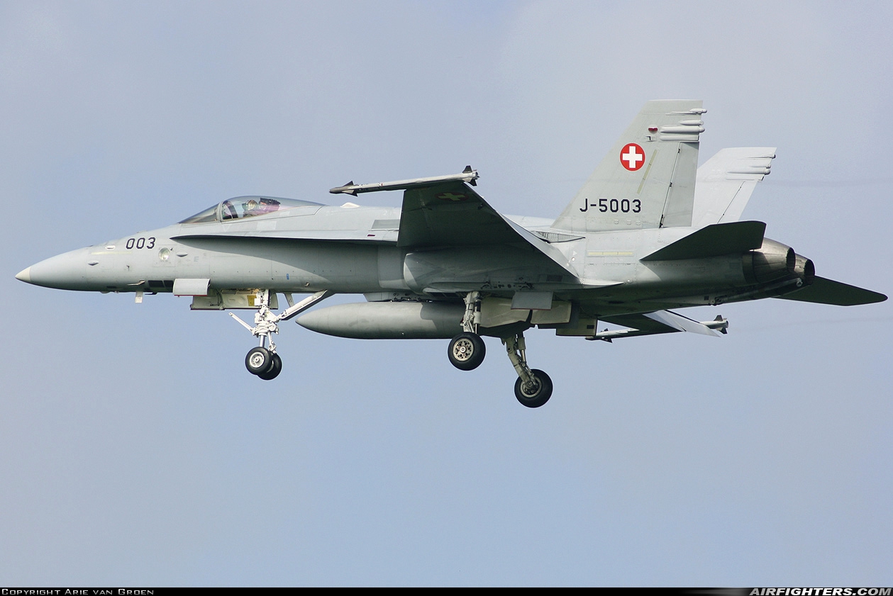 Switzerland - Air Force McDonnell Douglas F/A-18C Hornet J-5003 at Leeuwarden (LWR / EHLW), Netherlands