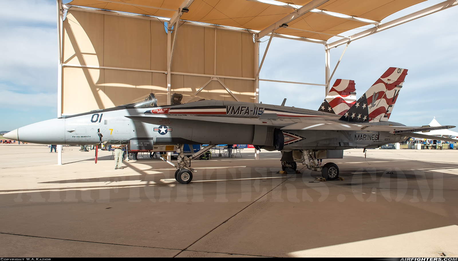 USA - Marines McDonnell Douglas F/A-18A Hornet 163174 at Tucson - Davis-Monthan AFB (DMA / KDMA), USA