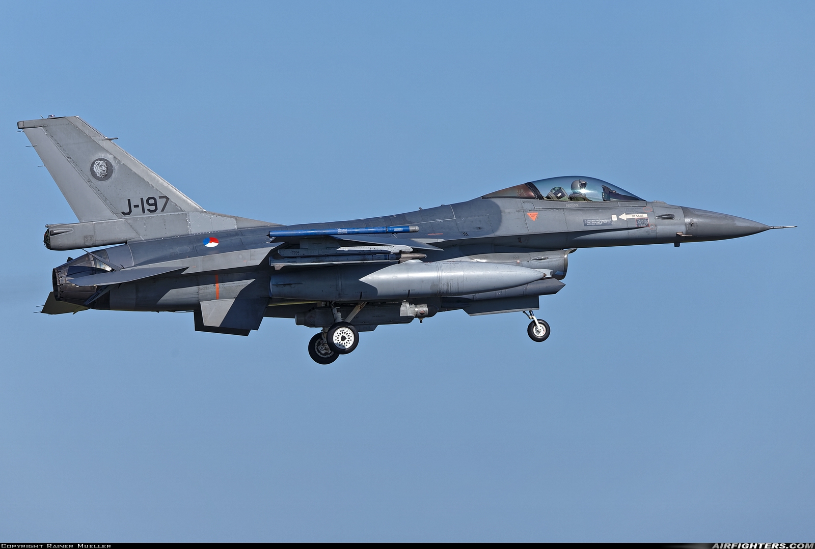 Netherlands - Air Force General Dynamics F-16AM Fighting Falcon J-197 at Leeuwarden (LWR / EHLW), Netherlands