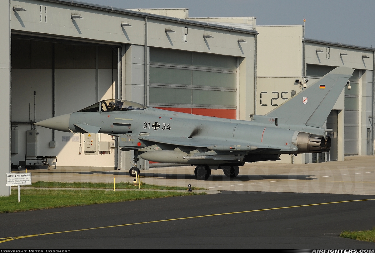 Germany - Air Force Eurofighter EF-2000 Typhoon S 31+34 at Norvenich (ETNN), Germany