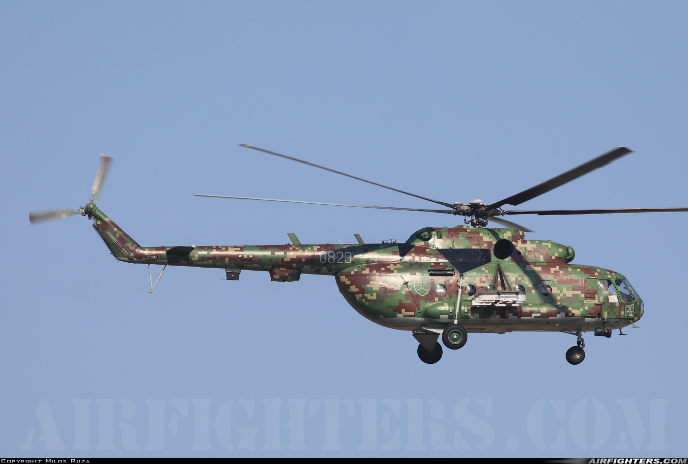 Slovakia - Air Force Mil Mi-17 0823 at Ostrava - Mosnov (OSR / LKMT), Czech Republic