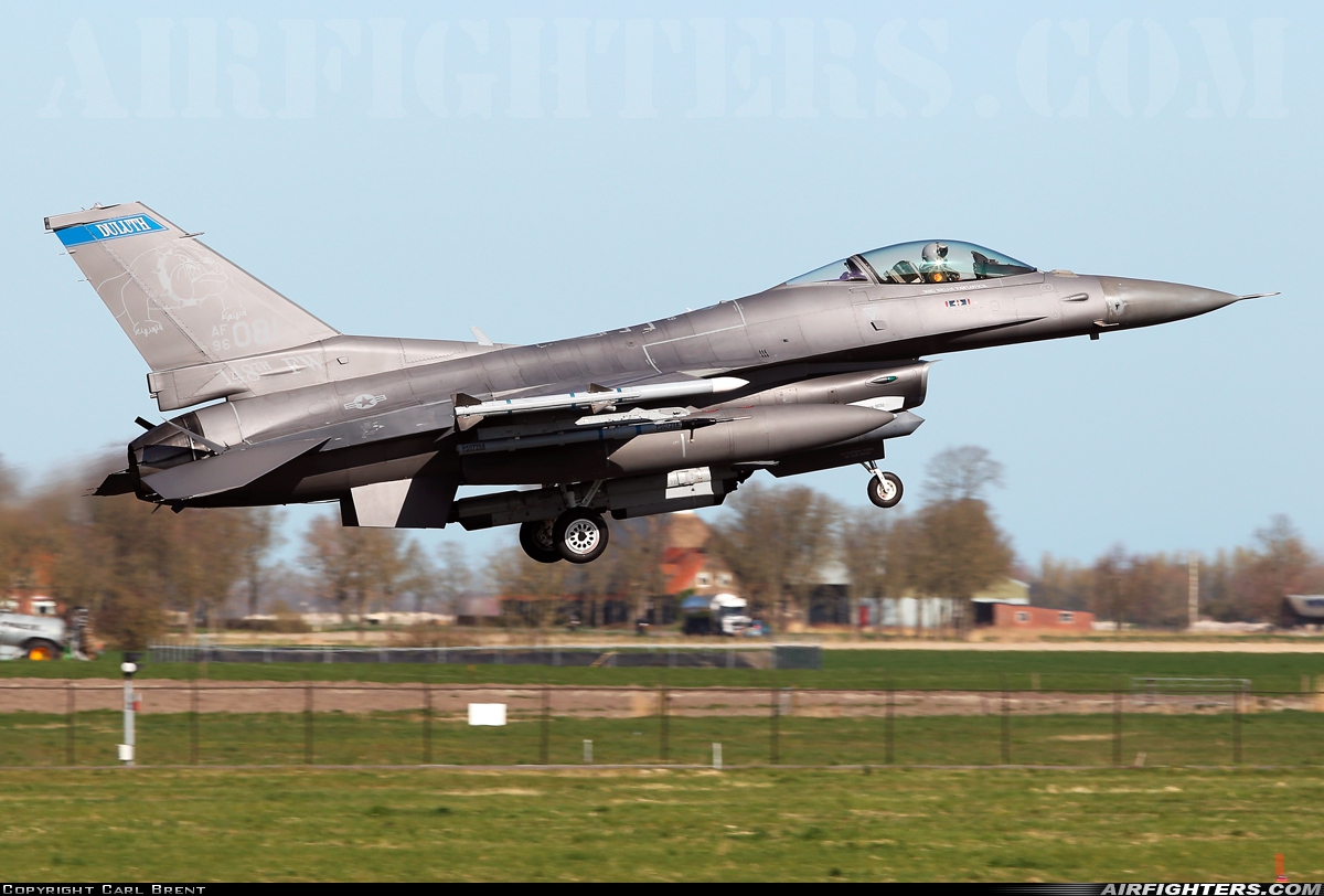 USA - Air Force General Dynamics F-16C Fighting Falcon 96-0081 at Leeuwarden (LWR / EHLW), Netherlands