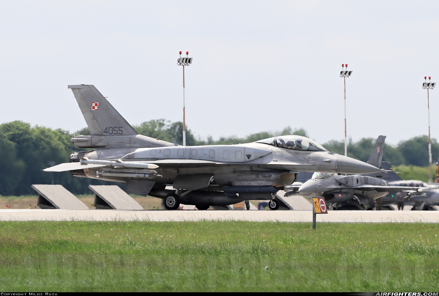 Poland - Air Force General Dynamics F-16C Fighting Falcon 4055 at Poznan / Krzesiny (EPKS), Poland