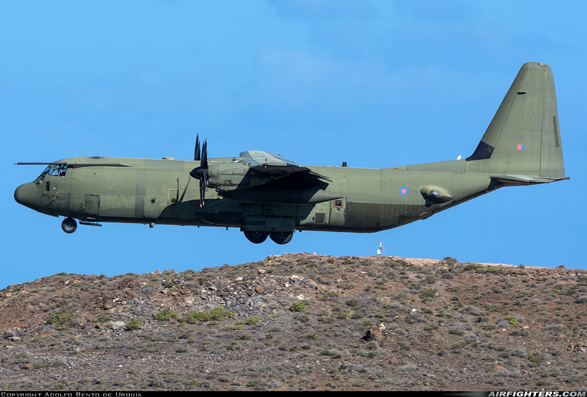 UK - Air Force Lockheed Martin Hercules C4 (C-130J-30 / L-382) ZH869 at Gran Canaria (- Las Palmas / Gando) (LPA / GCLP), Spain