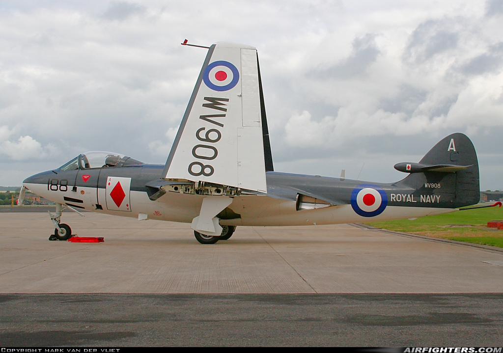 UK - Navy Hawker Sea Hawk FGA.6 WV908 at Yeovilton (YEO / EGDY), UK