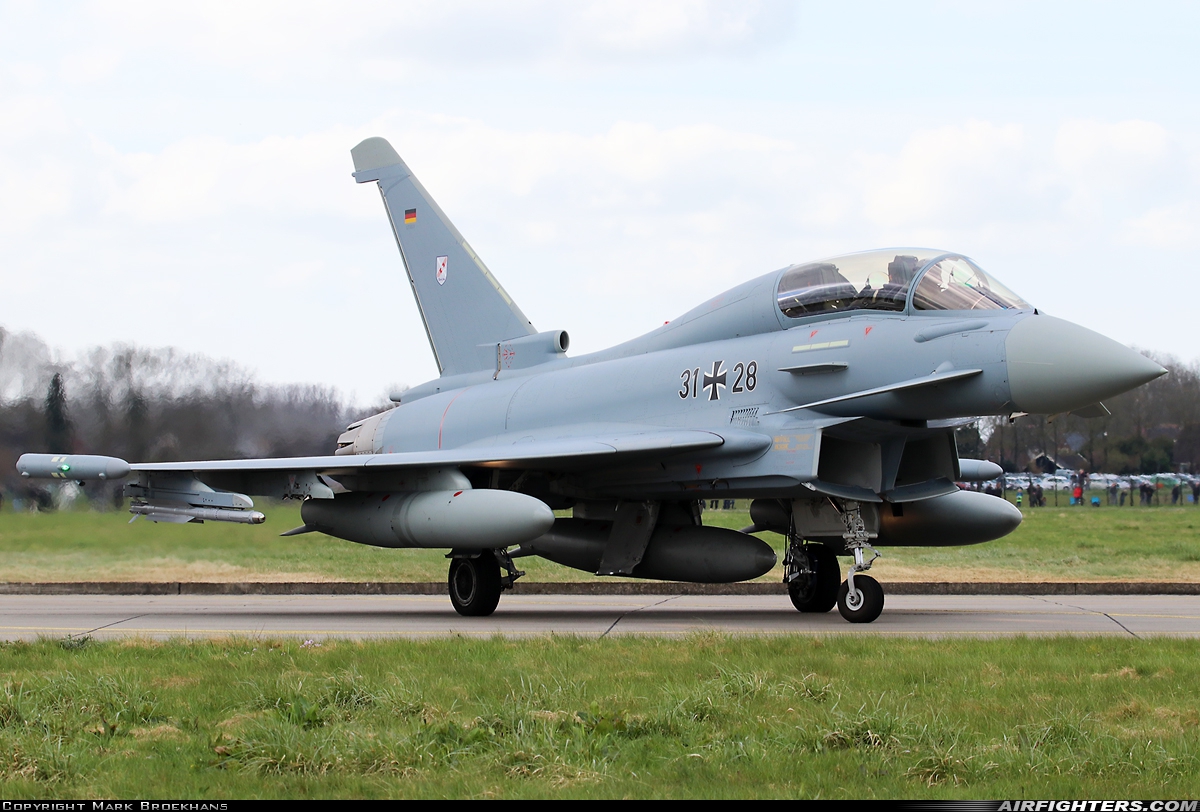 Germany - Air Force Eurofighter EF-2000 Typhoon T 31+28 at Leeuwarden (LWR / EHLW), Netherlands