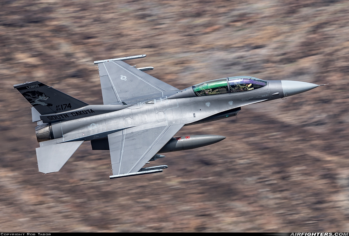 USA - Air Force General Dynamics F-16D Fighting Falcon 89-2174 at Off-Airport - Rainbow Canyon area, USA
