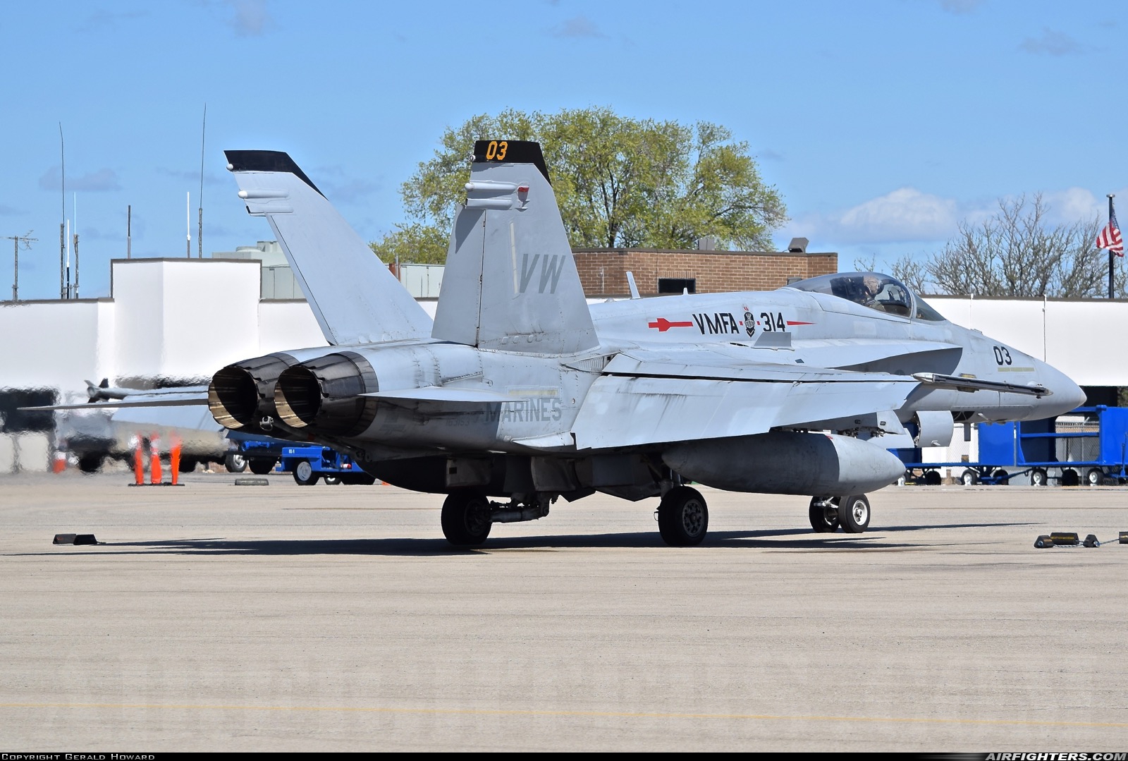 USA - Marines McDonnell Douglas F/A-18A Hornet 163153 at Boise - Air Terminal / Gowen Field (Municipal) (BOI / KBOI), USA