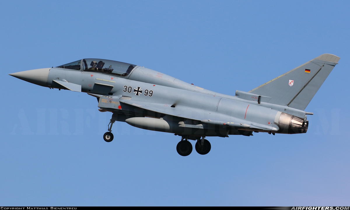 Germany - Air Force Eurofighter EF-2000 Typhoon T 30+99 at Norvenich (ETNN), Germany