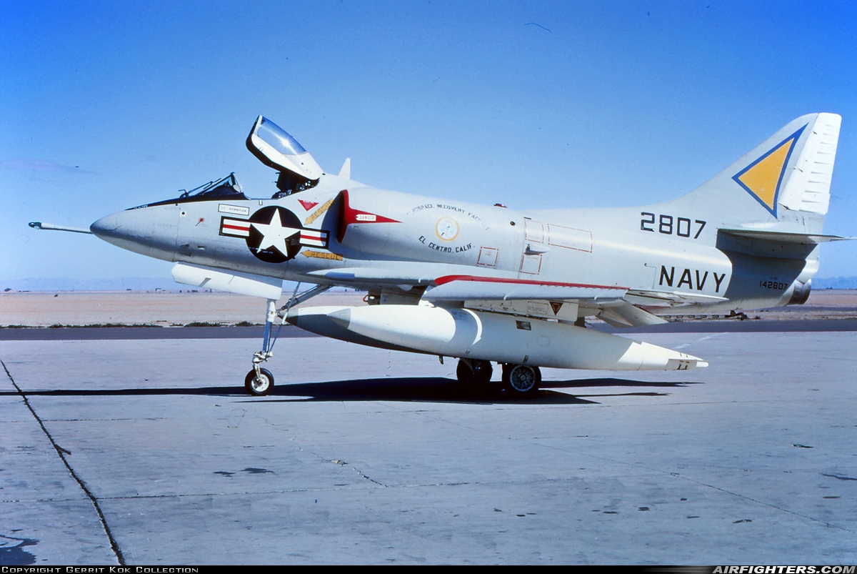 USA - Navy Douglas A-4B Skyhawk 142807 at El Centro - NAF (NJK / KNJK), USA