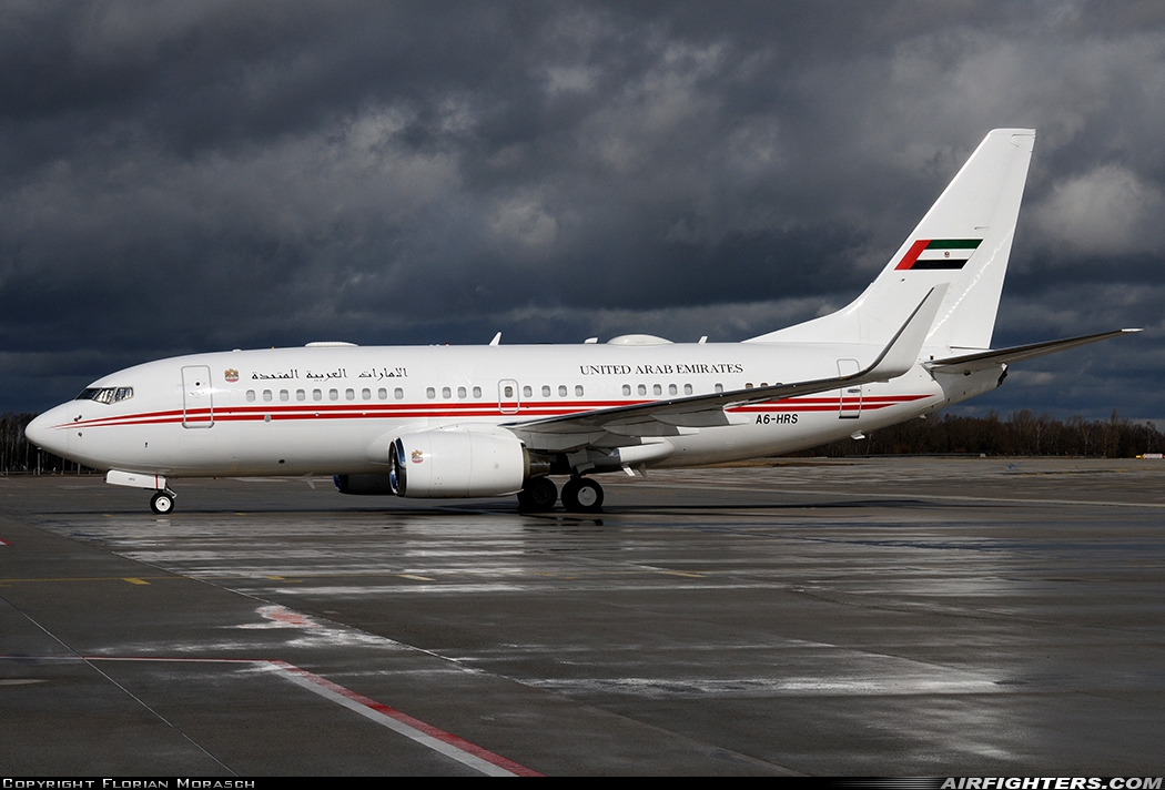United Arab Emirates - Government Boeing 737-7E0 BBJ A6-HRS at Munich (- Franz Josef Strauss) (MUC / EDDM), Germany