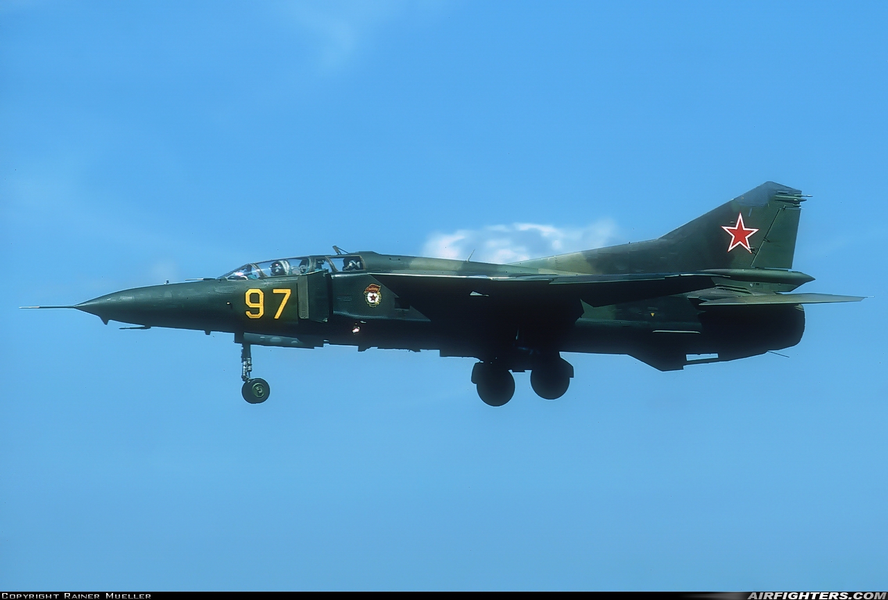 Russia - Air Force Mikoyan-Gurevich MiG-23UB  at Rechlin-Lärz (EDAX), Germany