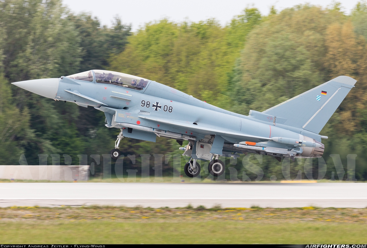 Germany - Air Force Eurofighter EF-2000 Typhoon T 98+08 at Ingolstadt - Manching (ETSI), Germany
