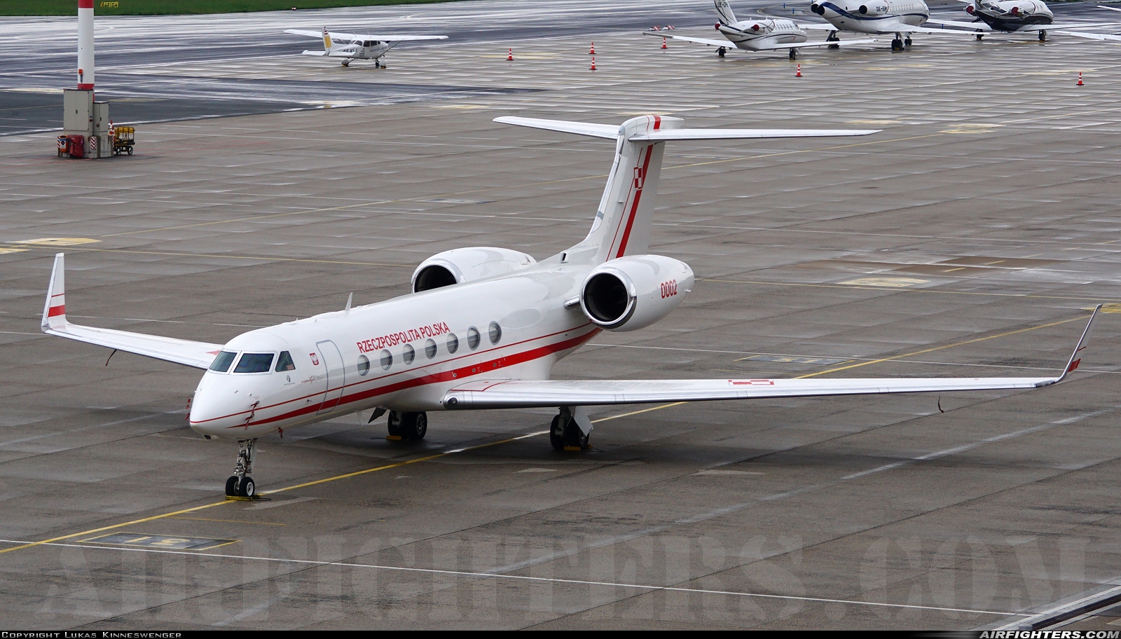 Poland - Government Gulfstream Aerospace G-550 (G-V-SP) 0002 at Linz - Horsching (LNZ / LOWL / LOXL), Austria