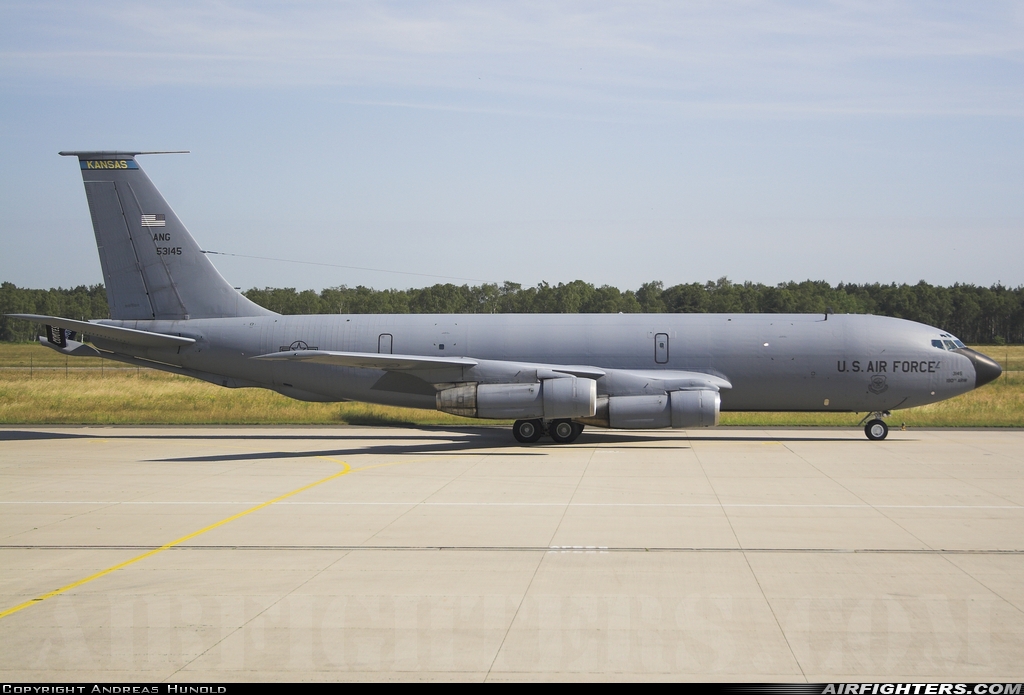 USA - Air Force Boeing KC-135E Stratotanker (717-100) 55-3145 at Geilenkirchen (GKE / ETNG), Germany