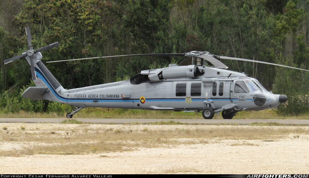 Colombia - Air Force Sikorsky UH-60L Halcon FAC0007 at Tunja - General Gustavo Rojas Pinilla (GUS / SKTJ), Colombia